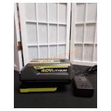 RYOBI 40v 4Ah Lithium Battery and Charger