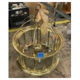 6 light gold toned chandelier