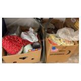 Miscellaneous household and crafting box lot