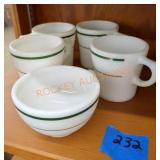 Vintage Pyrex mugs