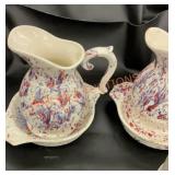 Vintage pitcher and eagle jar lot