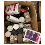 Box lot mixed art supplies