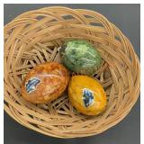 Vintage alabaster eggs