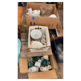 Misc glassware box lot