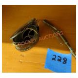 Vintage tobacco box and small rifle model