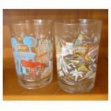 Vintage Disney studios and goofy collector glasses