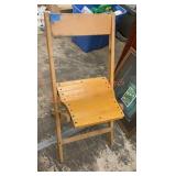 Vintage folding wooden chair