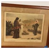 Framed vintage art print (Ruth and Naomi) by