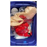 Tote lot full of bandannas and crafting items