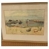 Framed original watercolor, signed