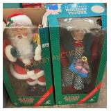 24 inch animated Holiday figures, Santa and Mrs.