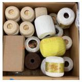 box lot crochet thread