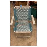 Vintage macramé folding outdoor chair