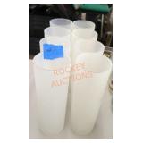 Vintage tall frosted glasses