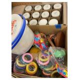 Miscellaneous games, toys, sand art box lot