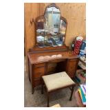Vintage vanity with stool