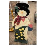 Snowman decor 35" high, missing 2 stars