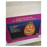 40in pumpkin with holographic light sculpture