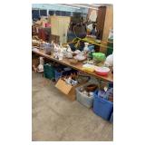 8 foot long table with folding legs, wooden heavy