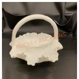 Vintage Fenton, hobnail, milk glass basket