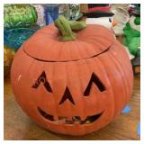 Vintage ceramic light up jack o lantern