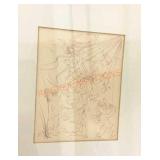 Framed Salvador Dali Surrealist Etching of Woman