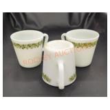 Vintage Daisy Spring blossom pyrex mugs