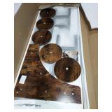 Tribesigns Display Stand with Round Shelves