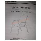 Style Well KD Full Bucket Sling Chair, 2-pack