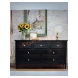 7-Drawer Black Dresser Vanity Table Cupboard