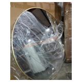 36" Round Mirror with Gold Frame