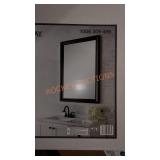 GlacierBay 28.5 x 40.5 in black frame mirror