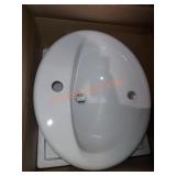 Kraus White Ceramic Oval Top Mount Sink