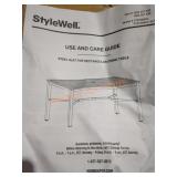 StyleWell Steel Slat Top Rectangular Dining Table