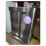 Simplehuman 15.3 Gal Silver-ion Step Trash Can