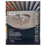 Hampton Bay Juliard 13 in. 2-Light Ceiling Light
