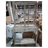 34"W×15.6"D×64"H Rustic Wood Display Table