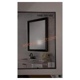 GlacierBay 28.5 x 40.5 in black frame mirror