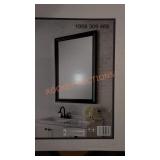 GlacierBay 28.5 x 40.5 in black frame mirror