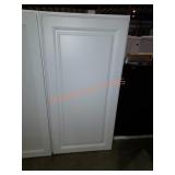 18"W×13"D×36"H 1-Door White Cabinet