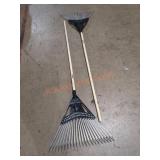 Anvil Super Flex Poly Steel Rakes, Set of 2