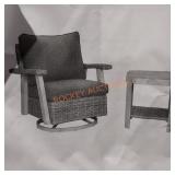 All Weather wicker chair pair and table
