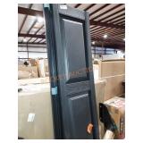 14.75" × 54.75" 2-Panel Black Plastic Shutters