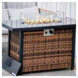 Outsunny outdoor propane Gas firepit table
