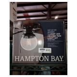 Hampton Bay 1-light LED ceiling fan light