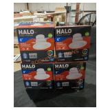 Halo 4" LED Recessed Trim Lights (Set of 4)