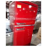 Galanz 10 cu ft Red Retro Refrigerator-Freezer