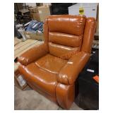 Orange Accent Powered Recliner Chair