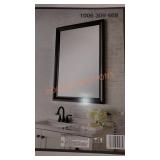 GlacierBay 28.5 x 40.5 in black frame mirror