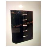 Hodedah 5-Drawer Chest in Black